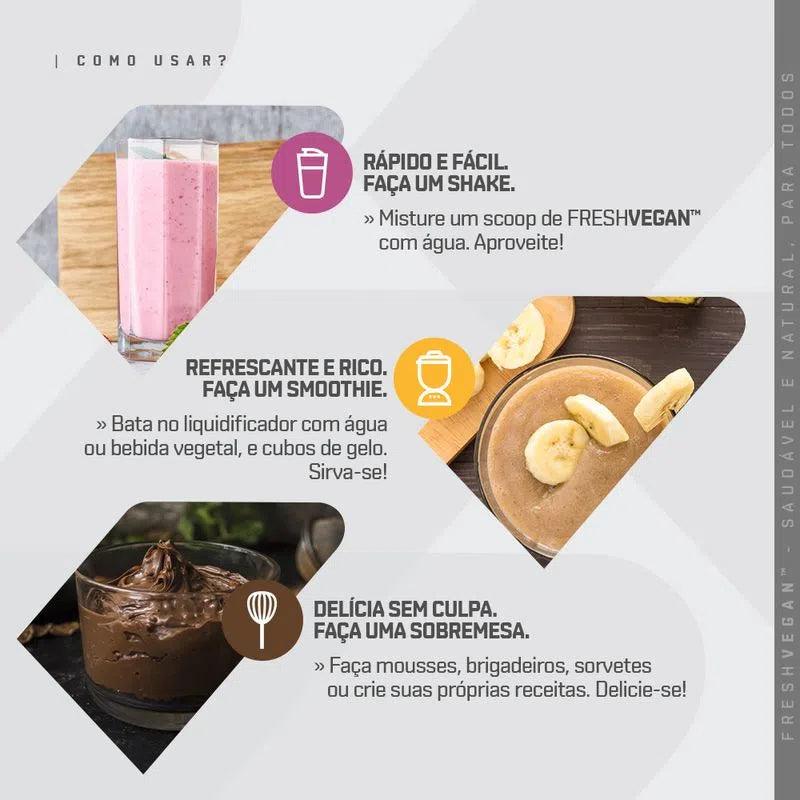 FRESHVEGAN CACAU - DUX NUTRITION - POTE 520G - Loja Keyse