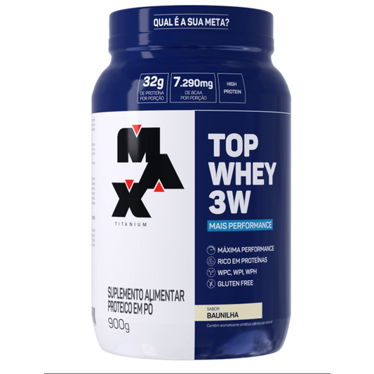 TOP WHEY 3W 900G - MAX TITANIUM - Loja Keyse