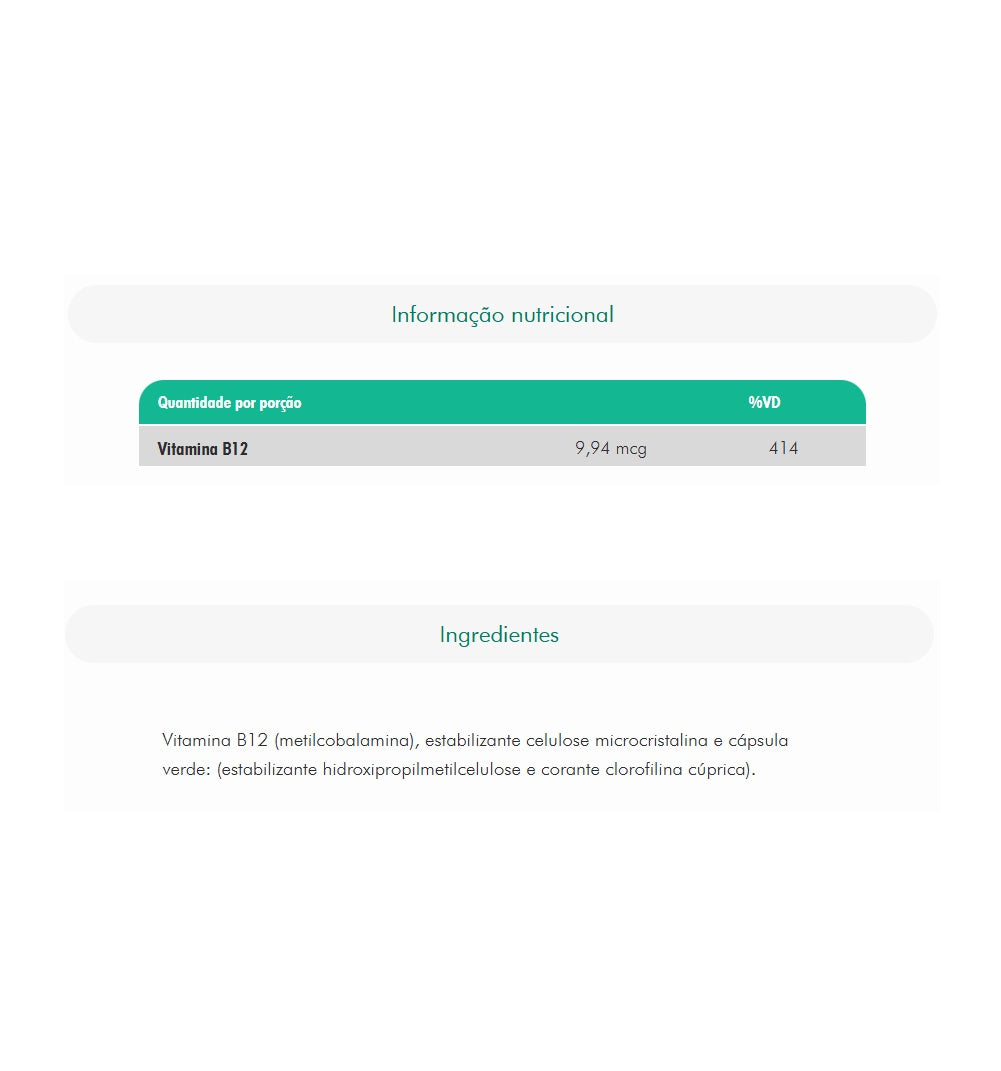 Vitamina B12 60 caps - Nutrify